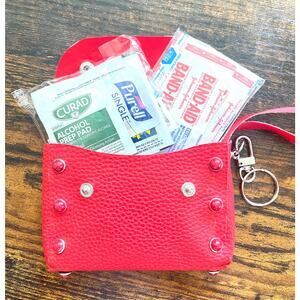 Red " OUCH !" Mini Travel First Aid Kit Bag